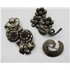 Image 1 : 3 PENDANTS TONED- FLOWER/STONES/ENGRAVED
