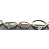 Image 5 : 6 STERLING RINGS W SMALL STONES
