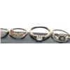 Image 6 : 6 STERLING RINGS W SMALL STONES