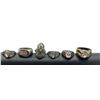 Image 1 : 6 STERLING TONED RINGS W CLEAR STONES