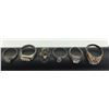 Image 3 : 6 STERLING TONED RINGS W CLEAR STONES