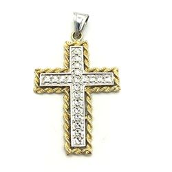 10K & .925 CROSS PENDANT