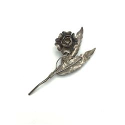 VINTAGE ROSE FLOWER BROOCH