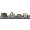 Image 1 : 4 STERLING RINGS NO STONES SIZE 7