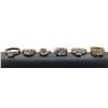 Image 6 : 6 STERLING RINGS WITH CLEAR STONES!!!!