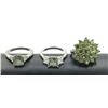 Image 2 : 3 EXQUISITE.925 RINGS SIZE 7-8 GREEN STONES