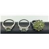 Image 3 : 3 EXQUISITE.925 RINGS SIZE 7-8 GREEN STONES