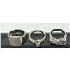 Image 2 : 3  RINGS .925 SIZE 7 EYE CATCHING! MARCASITE