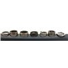 Image 1 : 7 RING BANDS W DESIGNS STERLING