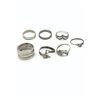 Image 2 : 7 STERLING RINGS WITH NO STONES SZ 6