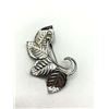 Image 1 : VINTAGE CREST LEAF BROOCH STERLING