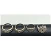 Image 5 : 4 RINGS  MARCASITE ELEGANT