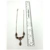 Image 3 : VINTAGE STERLING NECKLACE W PURPLE STONES
