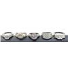 Image 2 : 5 SHINY STERLING RINGS- CLEAR STONES CLEAN!