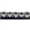 Image 4 : 5 SHINY STERLING RINGS- CLEAR STONES CLEAN!