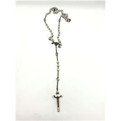 STERLING ROSARY NECKLACE