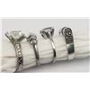 Image 2 : 4 STUNNING STERLING RINGS!! SIZES 6-8