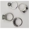 Image 3 : 4 STUNNING STERLING RINGS!! SIZES 6-8