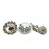 Image 2 : 3 BROOCHES VINTAGE- FLORAL, BELL, GREEN