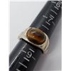 Image 2 : 3-VINTAGE STERLING TIGER EYE RINGS