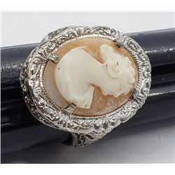 ONE OF A KIND CAMEO RINGS WITH LIGHT PINK