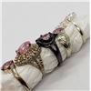 Image 2 : 5-STERLING RINGS WITH LIGHT PINK STONE ACCENTS