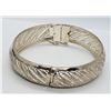 Image 2 : VINTAGE STERLING FILLIGREE HINGED BANGLE