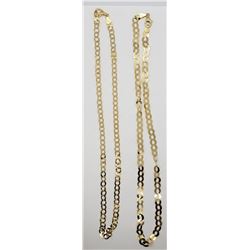 2-18 INCH GOLD TONED ITALY STERLING NECKLACES
