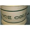 Image 2 : Antique galvanized triple cooler with three stoneware fluid containers, each with their own spigot a