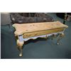 Image 1 : Semi contemporary console table with faux drawer, has been painted
