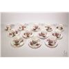 Image 1 : Selection of Hammersley "Grandmother's Rose" bone china including five demis and saucers and seven t