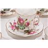 Image 2 : Selection of Hammersley "Grandmother's Rose" bone china including five demis and saucers and seven t