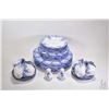 Image 1 : Selection of Shelley "Dainty Blue" bone china dinnerware including eight each of dinner plates, sand
