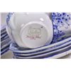 Image 3 : Selection of Shelley "Dainty Blue" bone china dinnerware including eight each of dinner plates, sand