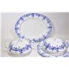 Image 1 : Four pieces of Shelley "Dainty Blue" bone china including two lidded tureens and a 15" oval platter 