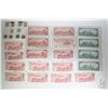 Image 2 : Selection of Canadian bank notes and coins including fifteen $2 bills, four $1 bills, five 2012 HMS 