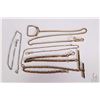 Image 1 : Five gold filled pocket watch chains of various lengths