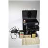 Image 1 : Vintage Singer Featherweight sewing machine serial no. EH 628531, dates this machine to 1952. In bea