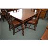 Image 2 : Oak Refectory style dining suite with table and two insert leaves, six chairs including one carver, 