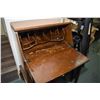 Image 2 : Four drawer drop front writing bureau with fitted interior and cabriole feet