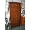 Image 1 : Seven drawer semi contemporary lingerie cabinet, 59" in height