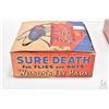 Image 2 : Two vintage Wilson Fly Pads "Sure Death" cardboard retail displays with thirteen fly pads in each bo