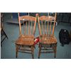 Image 1 : Two antique Canadian pressed back side chairs each with spindle supports