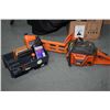 Image 1 : Husqvarna 50 chain saw with accessories including chain guard, chain oil, spare chain, two cycle oil