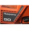 Image 3 : Husqvarna 50 chain saw with accessories including chain guard, chain oil, spare chain, two cycle oil