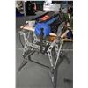 Image 1 : Selection of power tools including a Craftsman belt sander, a Ryobi router, a Black and Decker angle