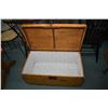 Image 2 : Small antique dome top settler's trunk with hinged lid, 30" in width