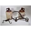 Image 1 : Selection of antique and vintage collectibles including Steelyard scale with weight, set of ice tong