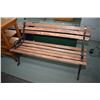 Image 1 : Contemporary garden bench with wrought iron sides and slade construction