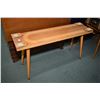 Image 1 : Handmade floor standing cribbage board table with built in coasters, perfect for the cottage